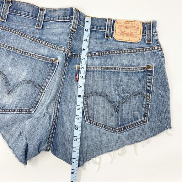 LEVI'S | Distressed Denim Cut-Off Shorts - Picture 12 of 14